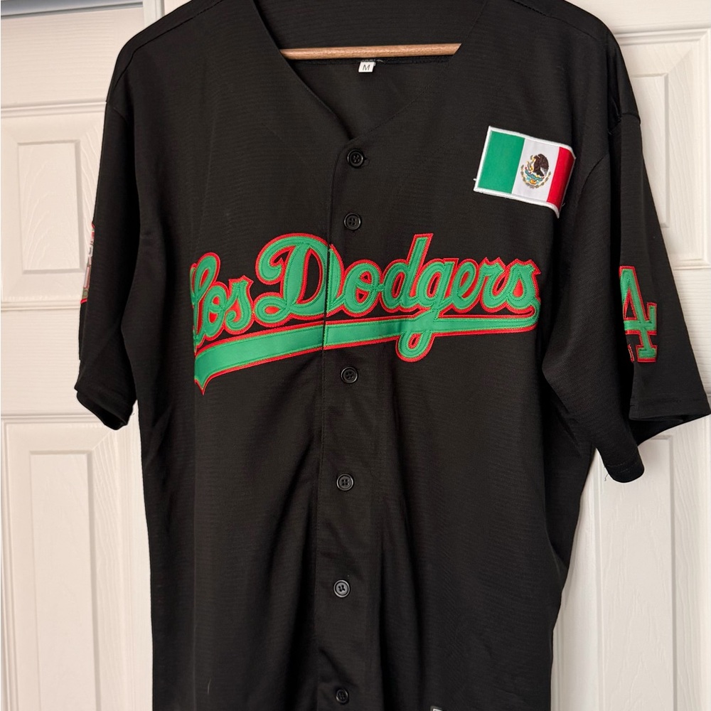 Black Los Dodgers Mexico Baseball Jersey